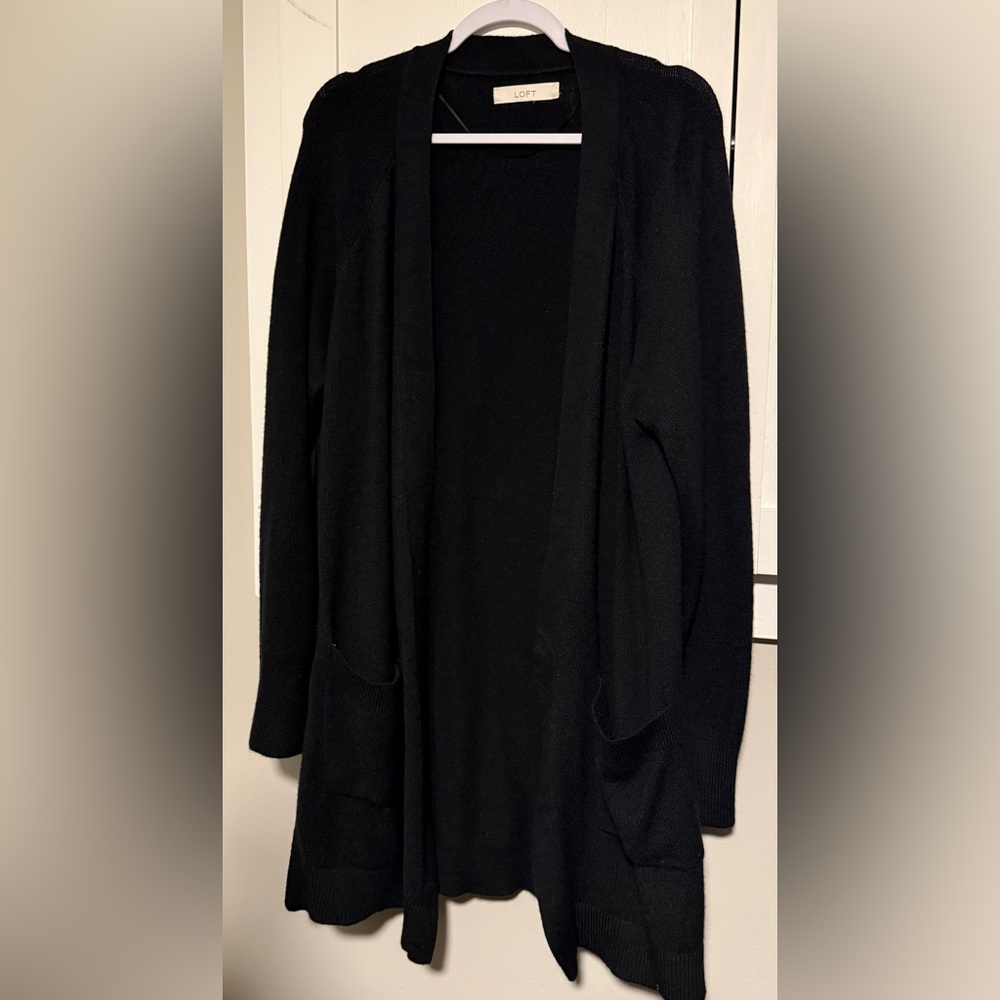 LOFT Black Open-Front Women's Cardigan Sweater